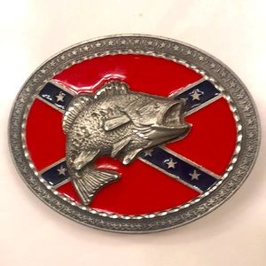 Rebel Bass Confederate Adult Belt Buckle